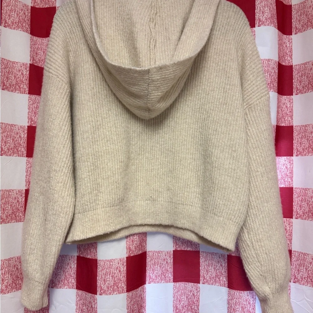Pink Rose Cream Cowl Neck Sweater - Picture 3 of 6